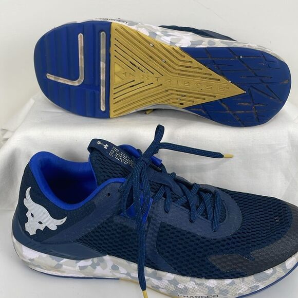 Under Armour Project Rock BSR 2 Marble Academy Men’s 11 Blue Athletic Sneakers - Picture 7 of 8